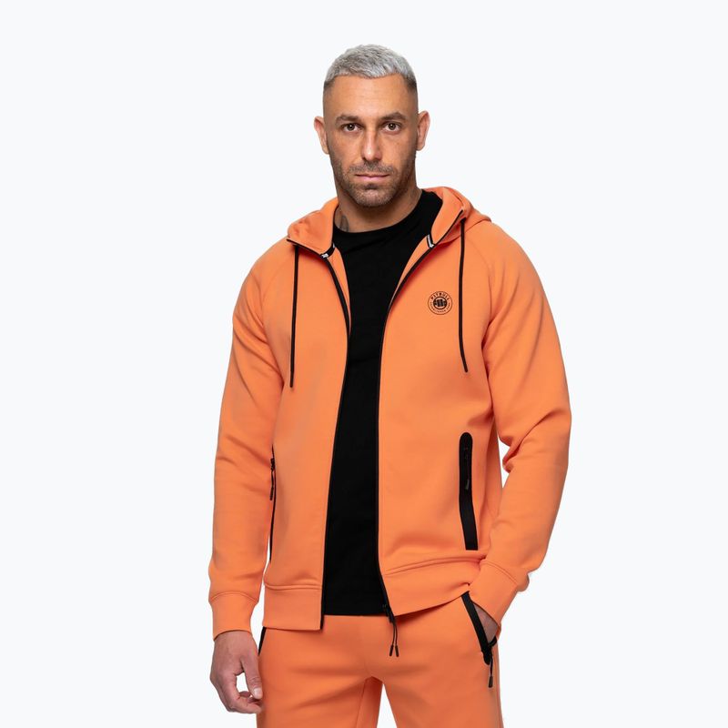 Pánská mikina Pitbull Dogwood Hooded Zip Sweatshirt fluo orange 4