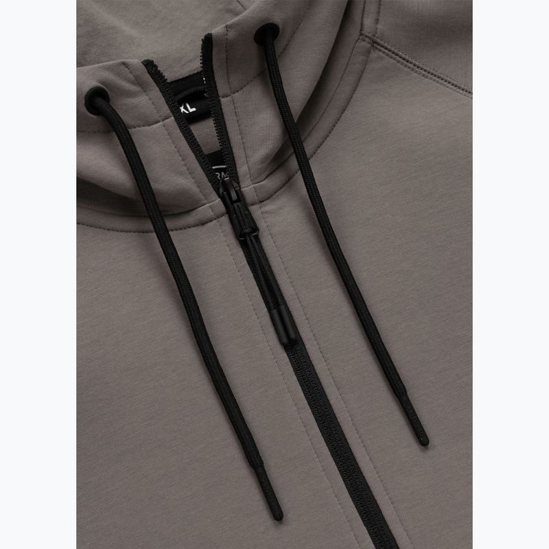 Pánská mikina Pitbull Dogwood Hooded Zip Sweatshirt taupe 7