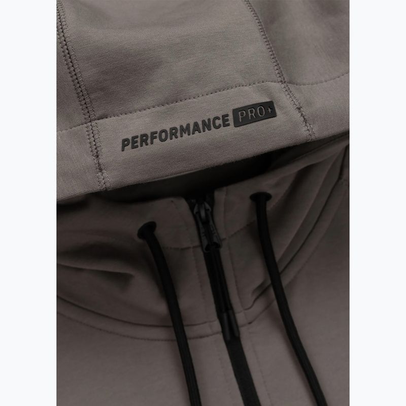 Pánská mikina Pitbull Dogwood Hooded Zip Sweatshirt taupe 10