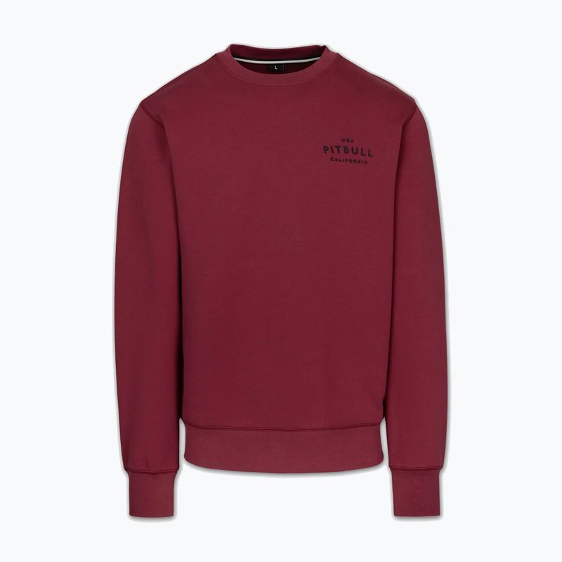 Pánská mikina Pitbull Sampson Crewneck Sweatshirt burgundy 5