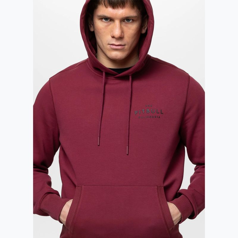 Pánská mikina Pitbull Sampson Hooded Sweatshirt burgundy 6
