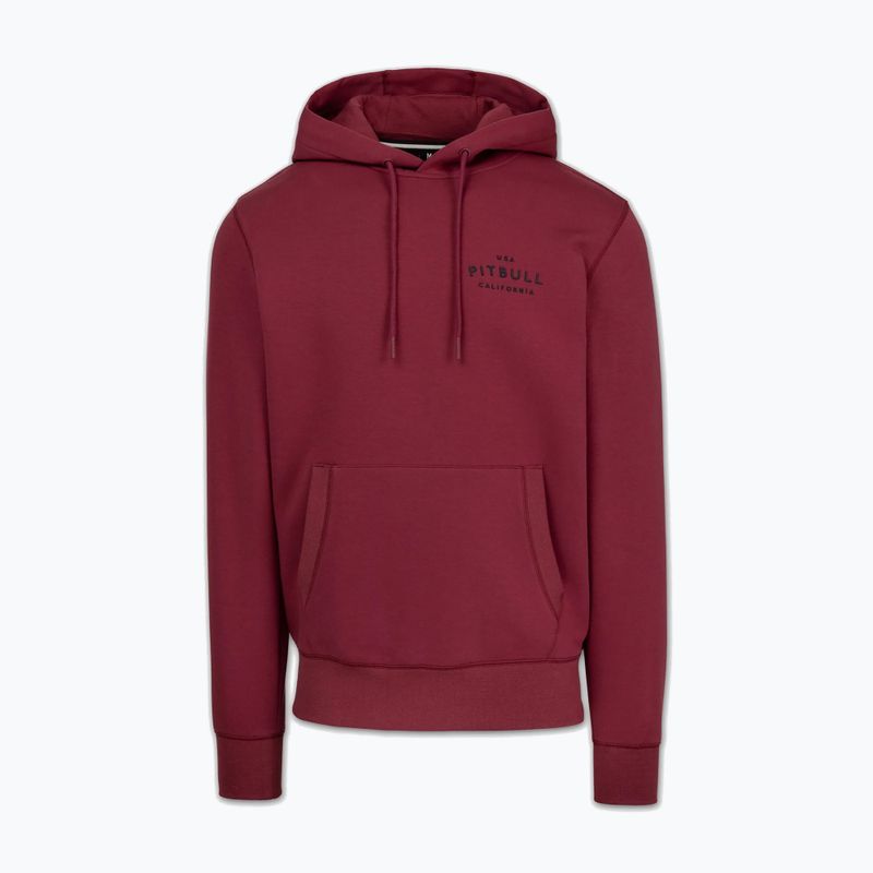 Pánská mikina Pitbull Sampson Hooded Sweatshirt burgundy 7