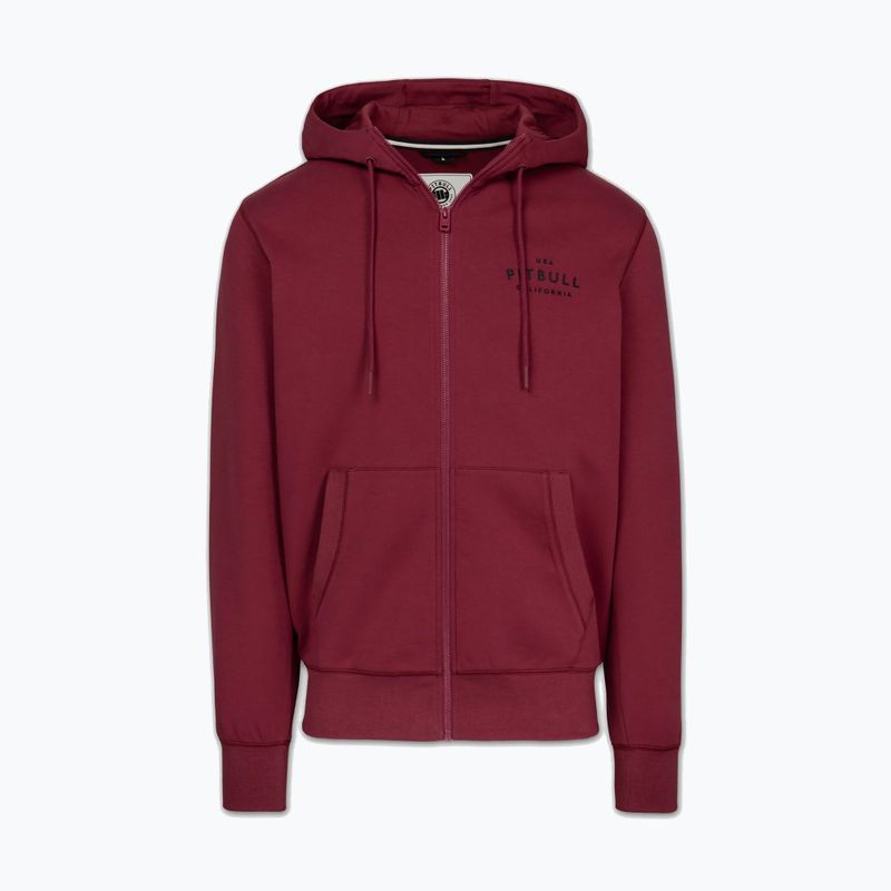 Pánská mikina Pitbull Sampson Hooded Zip Sweatshirt burgundy 5