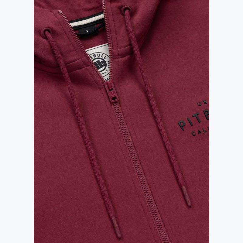 Pánská mikina Pitbull Sampson Hooded Zip Sweatshirt burgundy 7