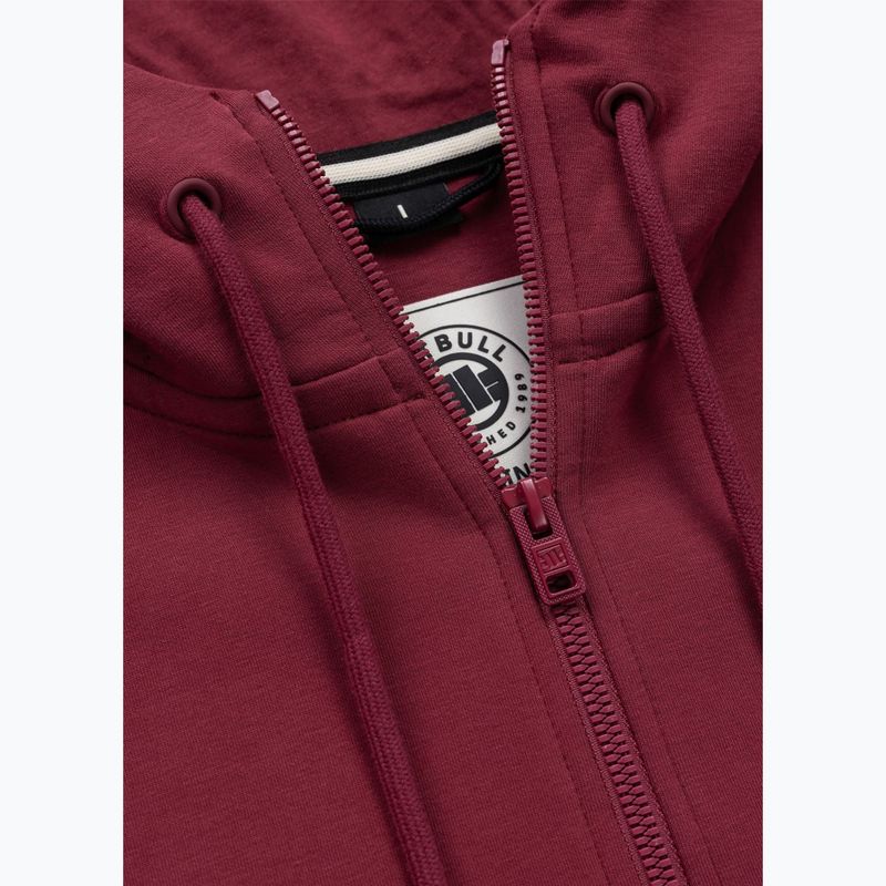 Pánská mikina Pitbull Sampson Hooded Zip Sweatshirt burgundy 8