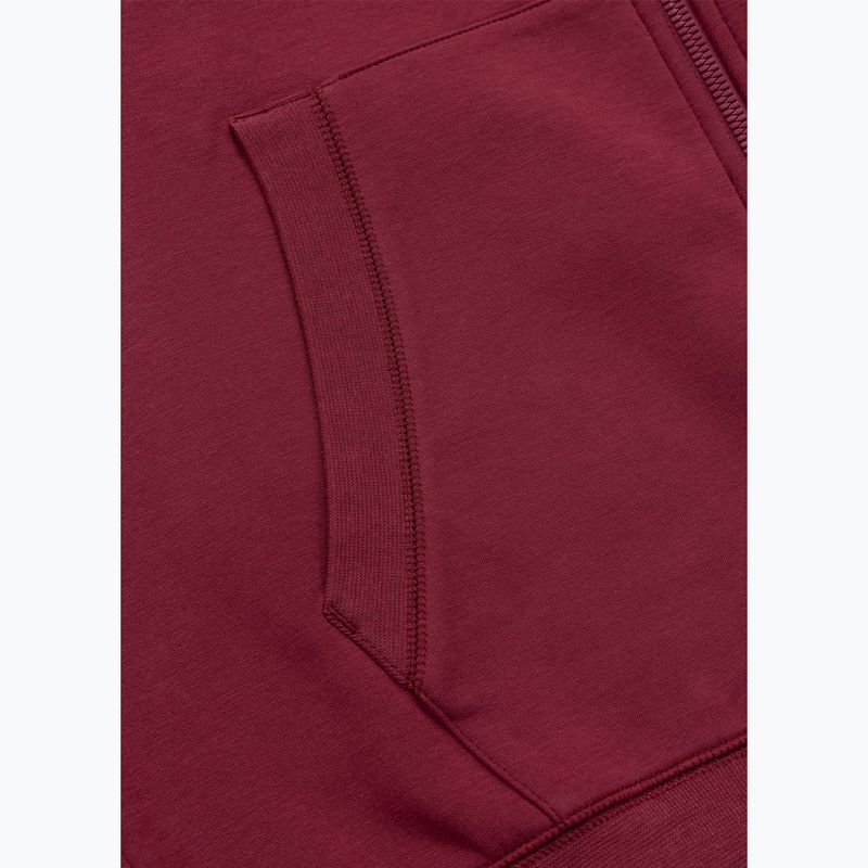 Pánská mikina Pitbull Sampson Hooded Zip Sweatshirt burgundy 10
