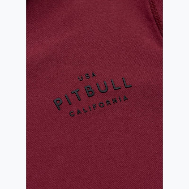 Pánská mikina Pitbull Sampson Hooded Zip Sweatshirt burgundy 11