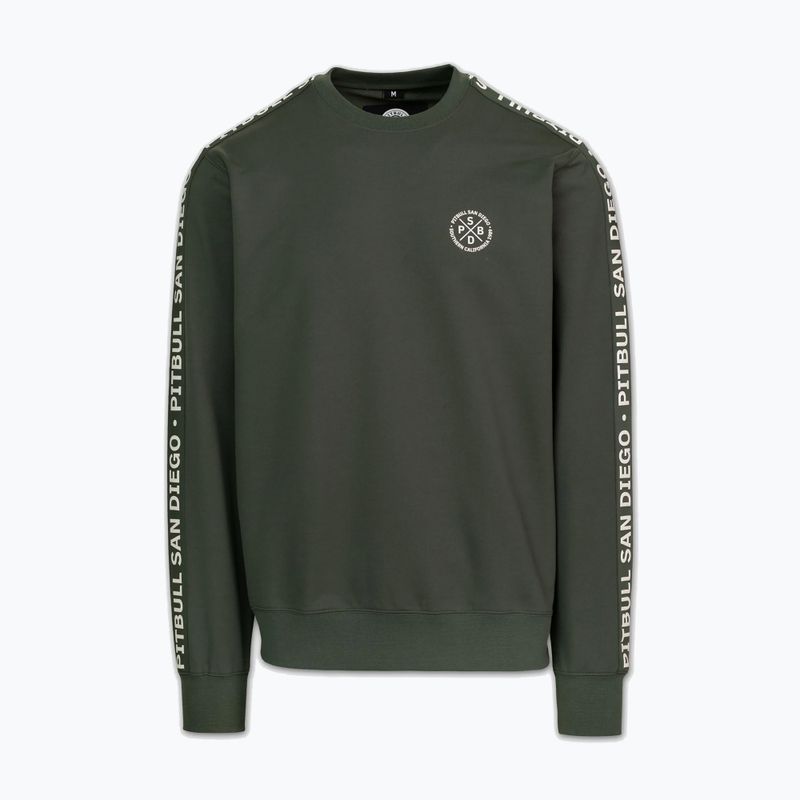 Pánská mikina Pitbull Tape Parker Crewneck old green 5