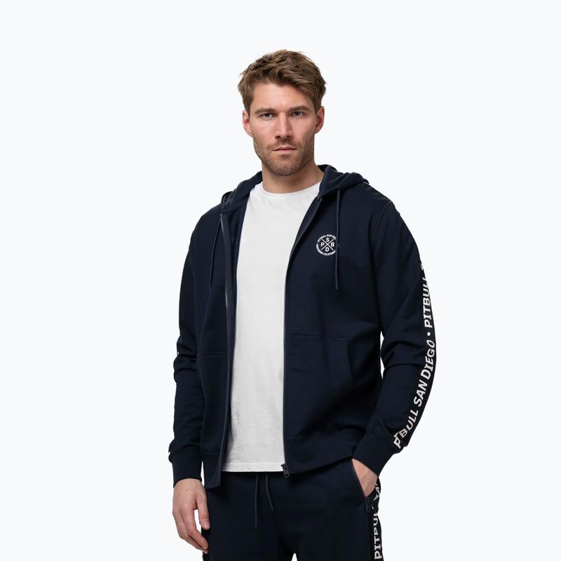 Pánská mikina Pitbull Tape Parker Hooded Zip dark navy 4