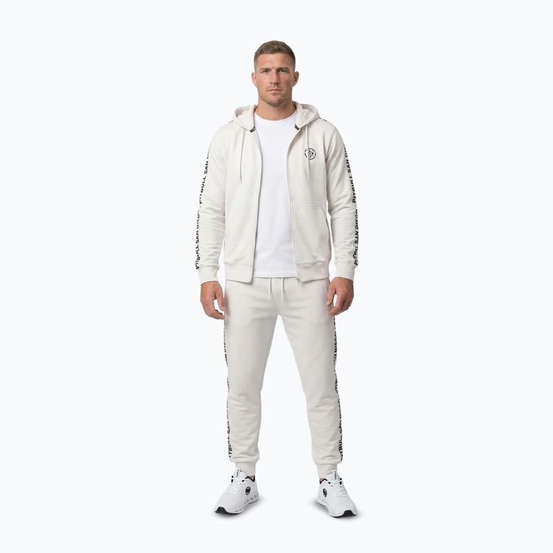 Pánská mikina Pitbull Tape Parker Hooded Zip off white 2