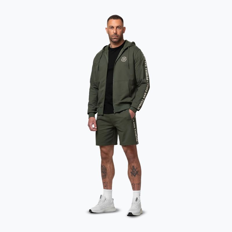 Pánská mikina Pitbull Tape Parker Hooded Zip old green 2