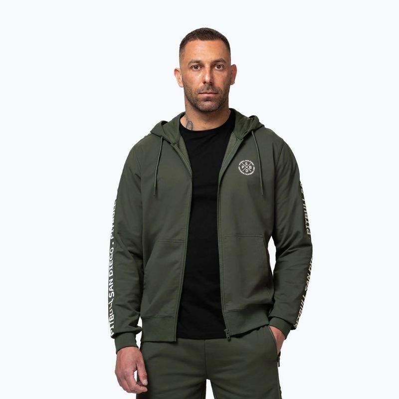 Pánská mikina Pitbull Tape Parker Hooded Zip old green 4