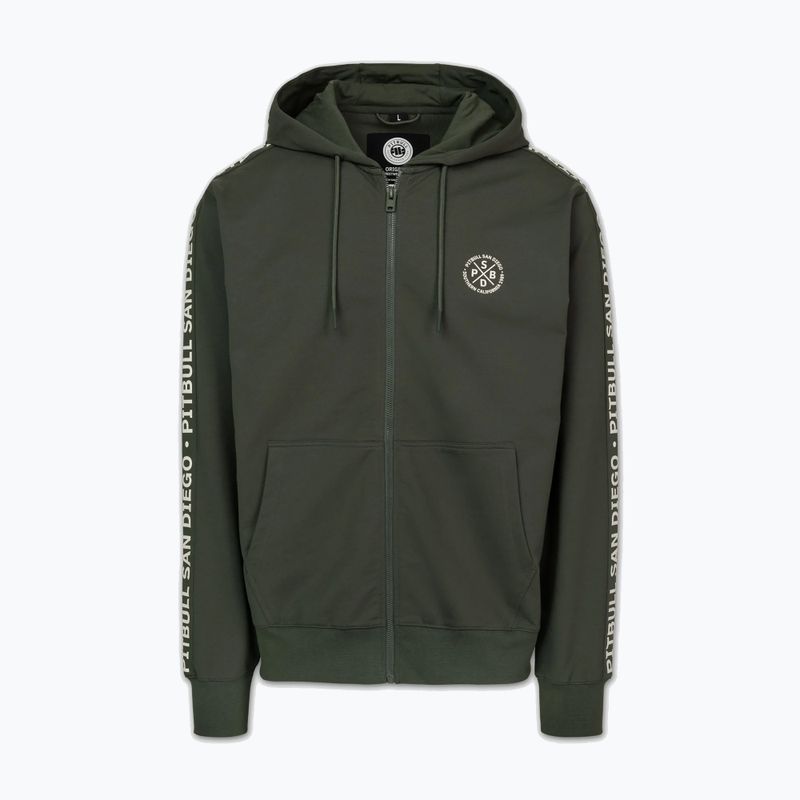 Pánská mikina Pitbull Tape Parker Hooded Zip old green 6