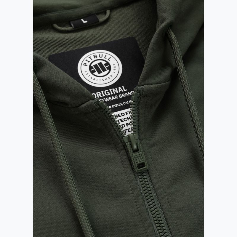 Pánská mikina Pitbull Tape Parker Hooded Zip old green 9