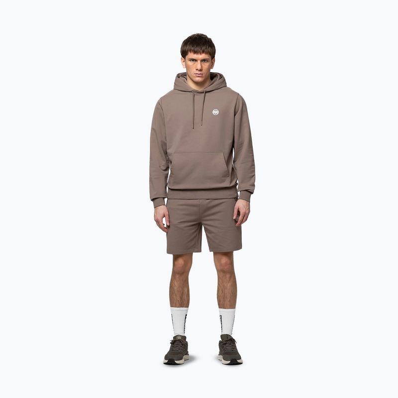 Pánská mikina Pitbull Nugget Small Logo Hooded brown savana 2