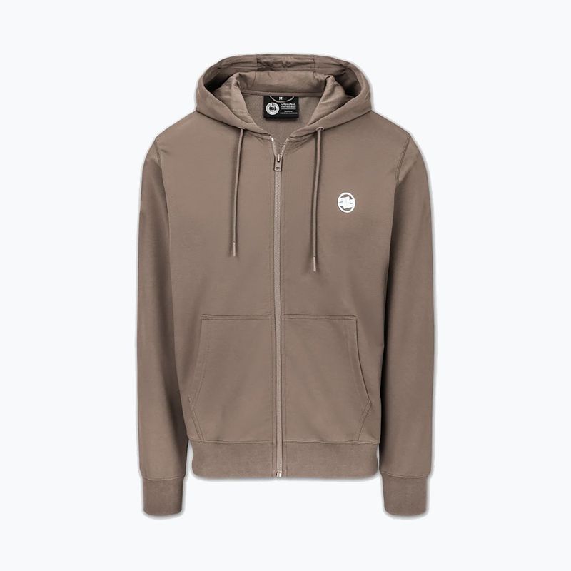 Pánská mikina Pitbull Nugget Small Logo Hooded Zip brown savana 5