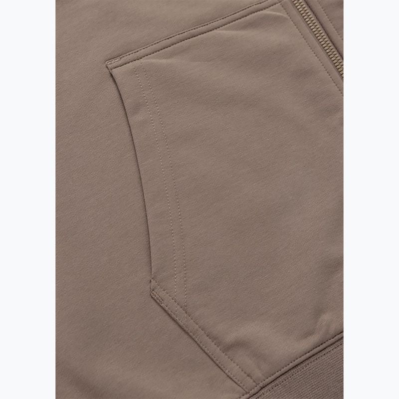 Pánská mikina Pitbull Nugget Small Logo Hooded Zip brown savana 9