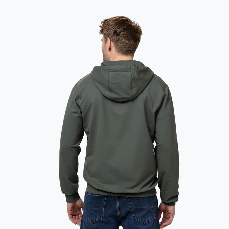 Pánská mikina Pitbull Nugget Small Logo Hooded Zip sage green 3