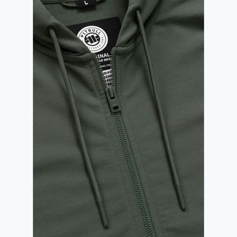 Pánská mikina Pitbull Nugget Small Logo Hooded Zip sage green 7