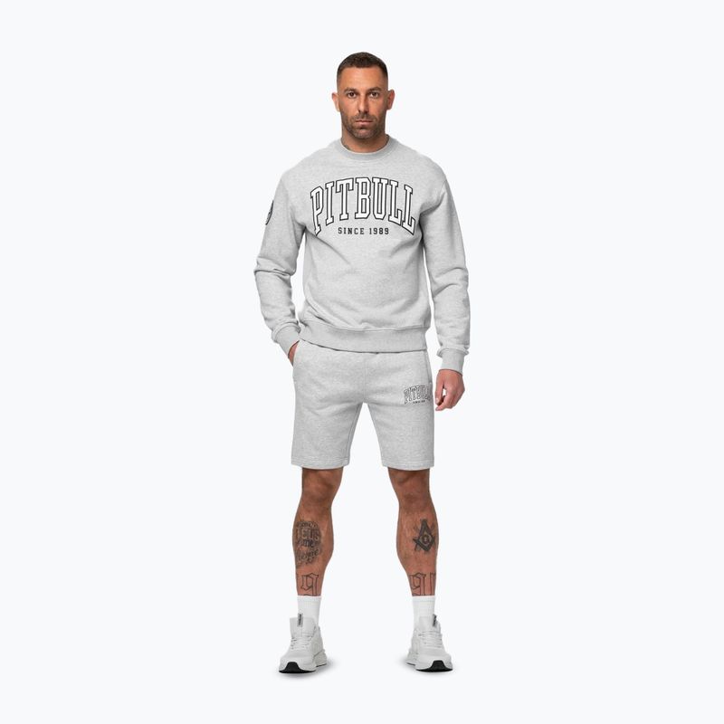 Pánská mikina Pitbull Badger Crewneck grey/melange 2