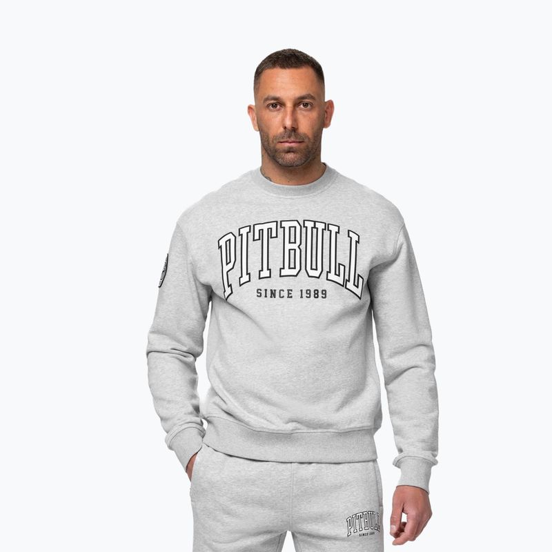 Pánská mikina Pitbull Badger Crewneck grey/melange 4