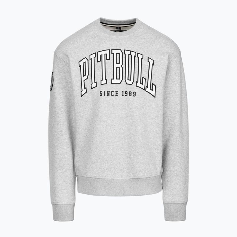 Pánská mikina Pitbull Badger Crewneck grey/melange 5