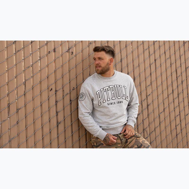 Pánská mikina Pitbull Badger Crewneck grey/melange 12