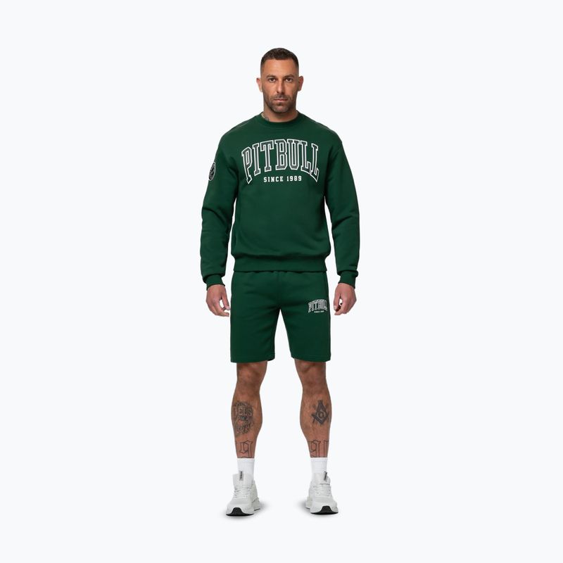 Pánská mikina Pitbull Badger Crewneck hunter/green 2