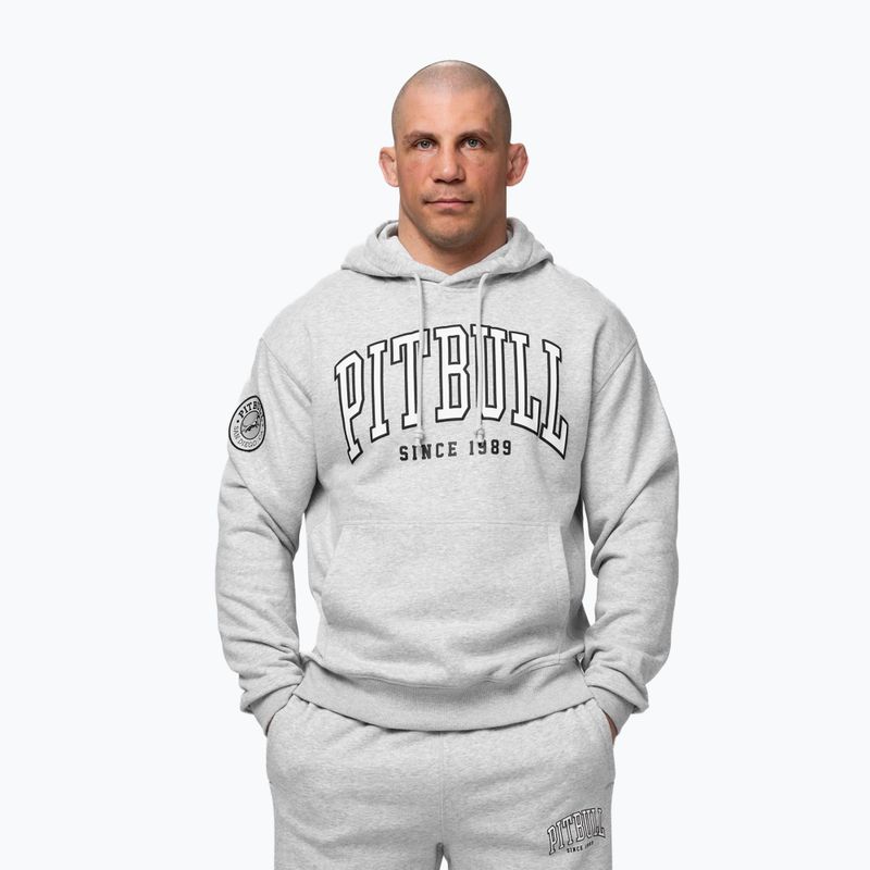 Pánská mikina Pitbull Badger Hooded grey/melange