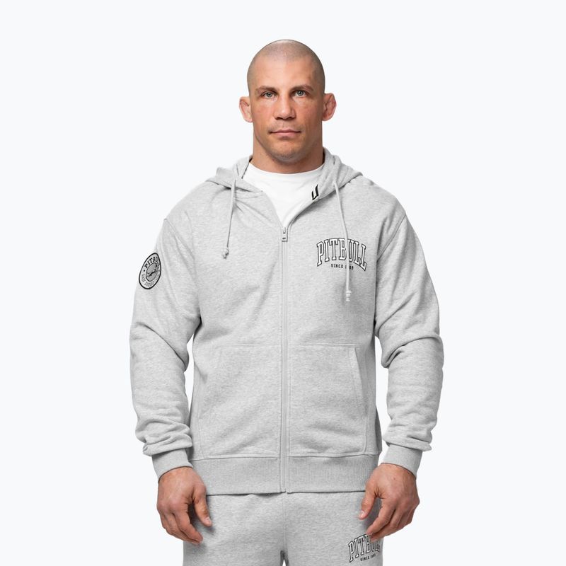 Pánská mikina Pitbull Badger Hooded Zip grey/melange