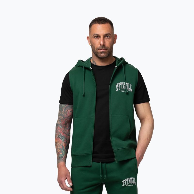 Pánská mikina Pitbull Badger Hooded Vest Zip hunter green 4