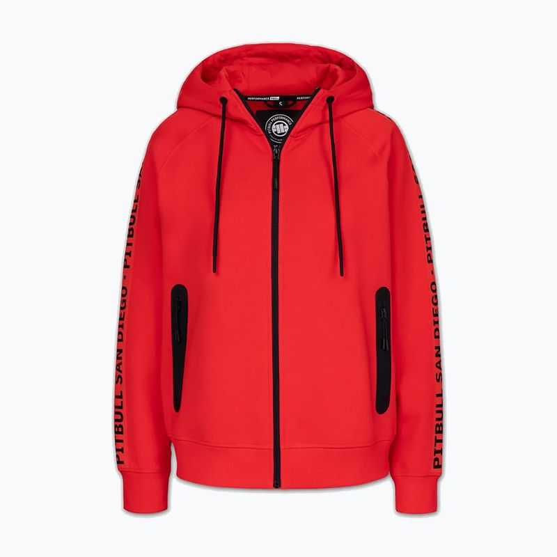 Dámská mikina Pitbull Explory Tape Hooded Zip fluo/red 6