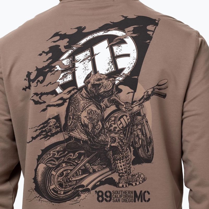 Pánská mikina Pitbull MC Crewneck Sweatshirt brown savana 3