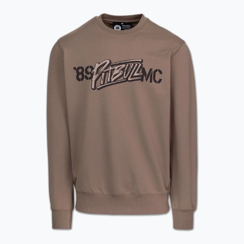 Pánská mikina Pitbull MC Crewneck Sweatshirt brown savana 4