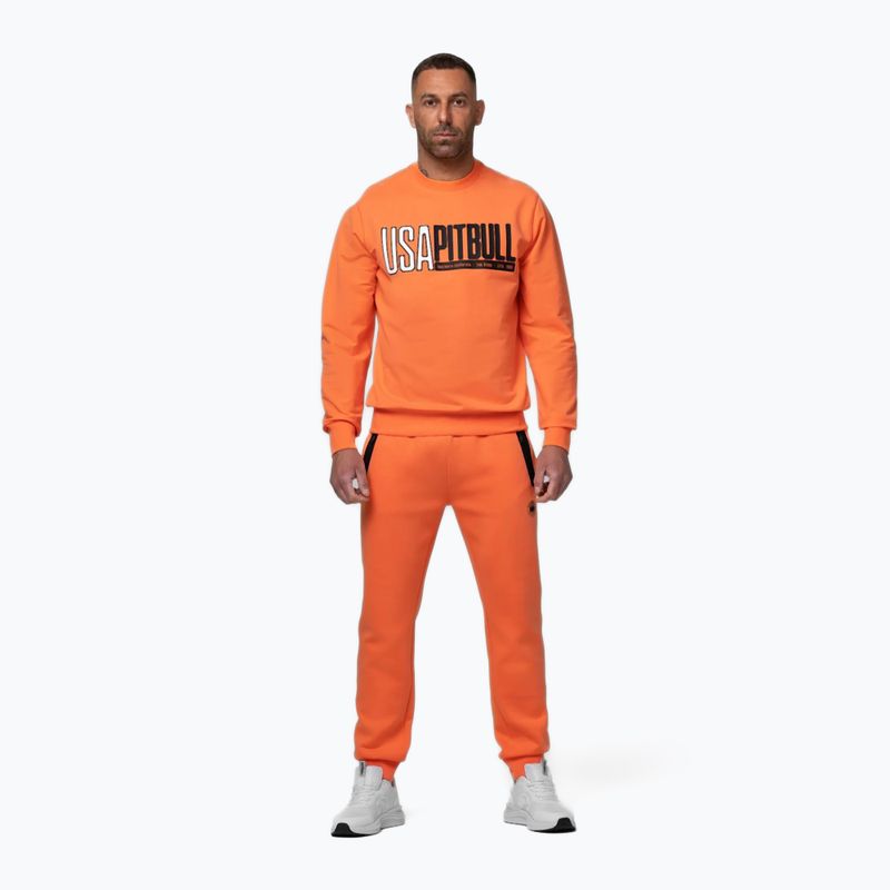 Pánská mikina Pitbull USA Crewneck Sweatshirt fluo orange 2