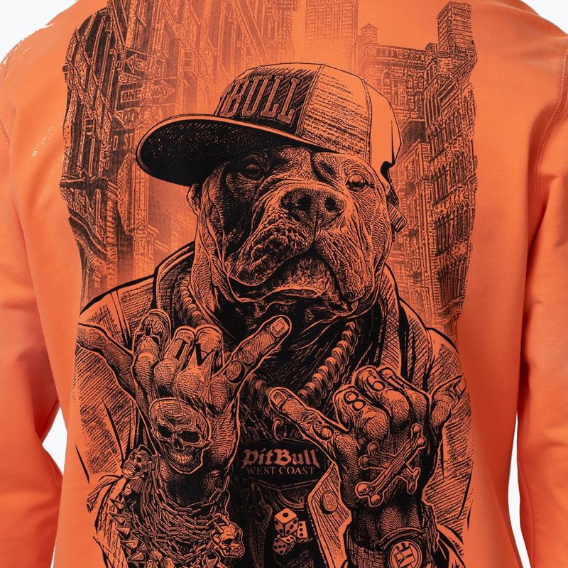 Pánská mikina Pitbull USA Crewneck Sweatshirt fluo orange 4