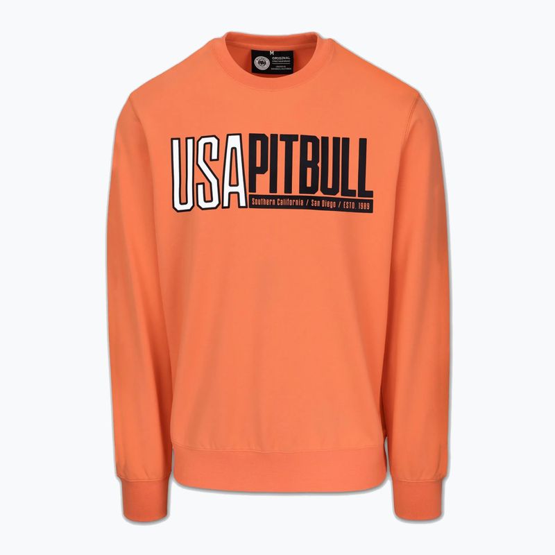 Pánská mikina Pitbull USA Crewneck Sweatshirt fluo orange 5
