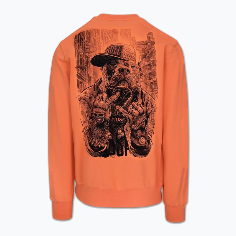 Pánská mikina Pitbull USA Crewneck Sweatshirt fluo orange 6