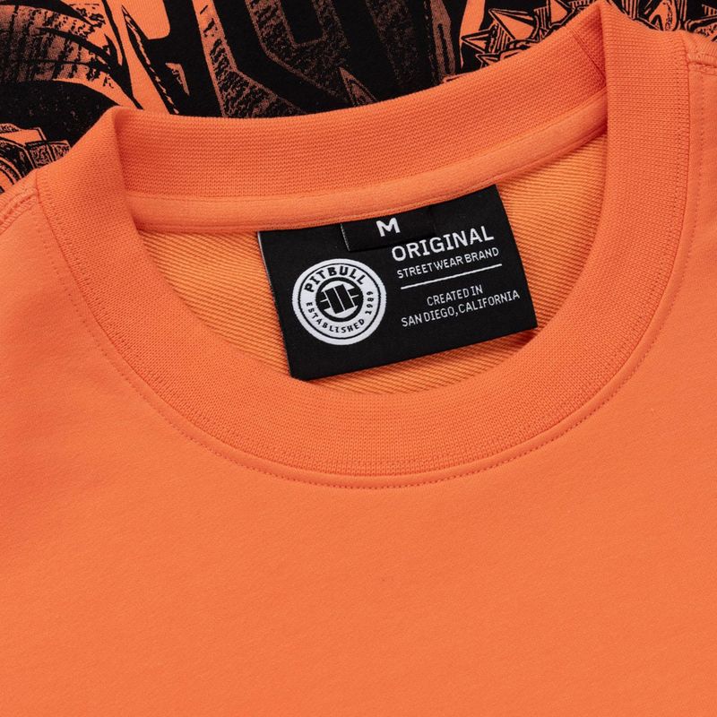 Pánská mikina Pitbull USA Crewneck Sweatshirt fluo orange 7