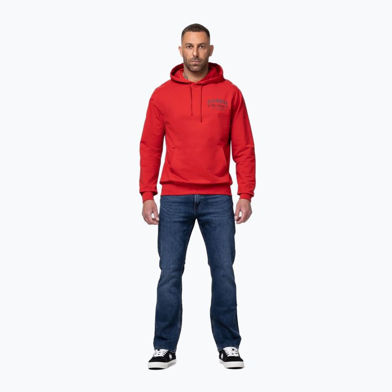 Pánská mikina Pitbull Strenght & Respect Sweatshirt Hooded red 2