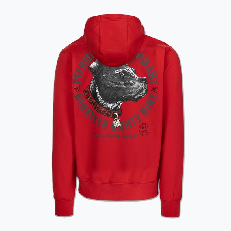 Pánská mikina Pitbull Strenght & Respect Sweatshirt Hooded red 6