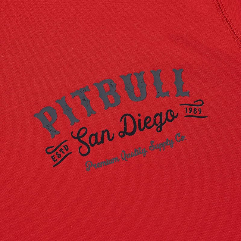 Pánská mikina Pitbull Strenght & Respect Sweatshirt Hooded red 8