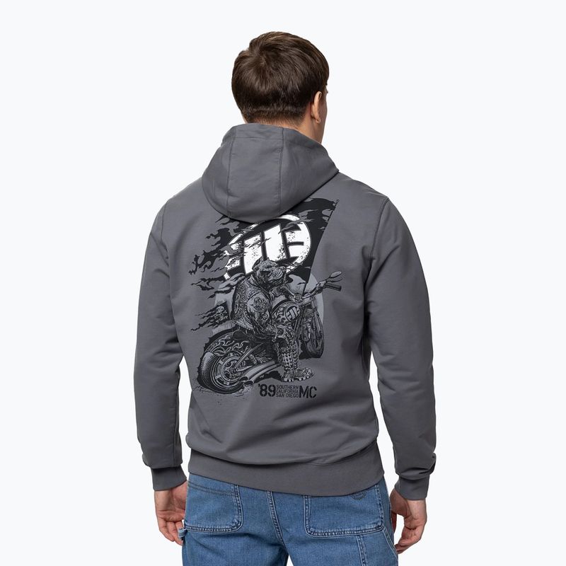 Pánská mikina Pitbull MC Sweatshirt Hooded graphite 3
