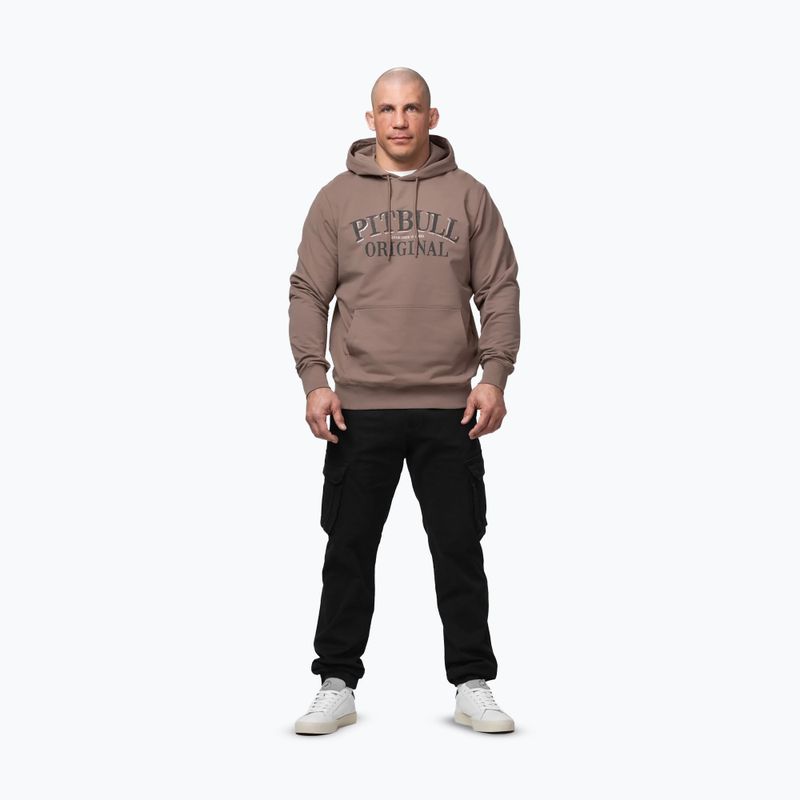 Pánská mikina Pitbull Midnight Sweatshirt Hooded brown savana 2