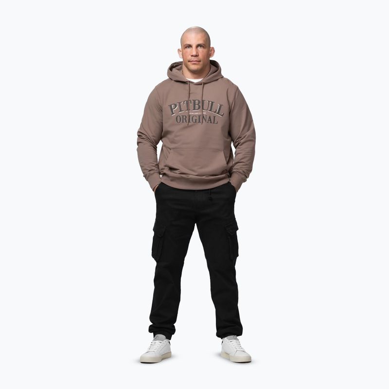 Pánská mikina Pitbull Midnight Sweatshirt Hooded brown savana 5