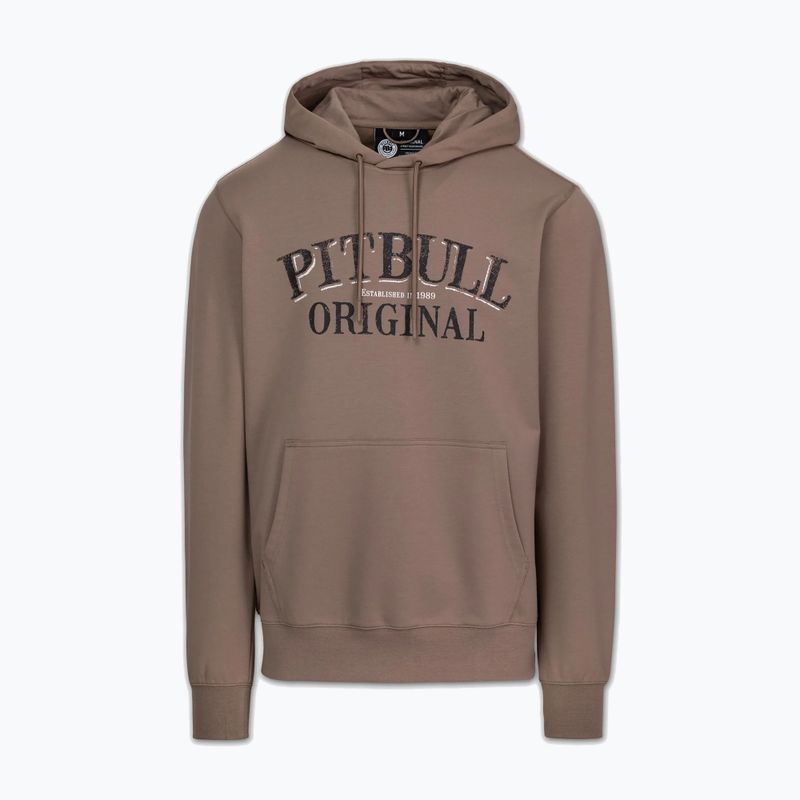Pánská mikina Pitbull Midnight Sweatshirt Hooded brown savana 7