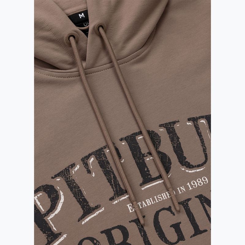 Pánská mikina Pitbull Midnight Sweatshirt Hooded brown savana 9