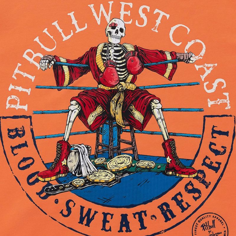 Pánská mikina Pitbull Bloodline 2 Sweatshirt Hooded fluo orange 9
