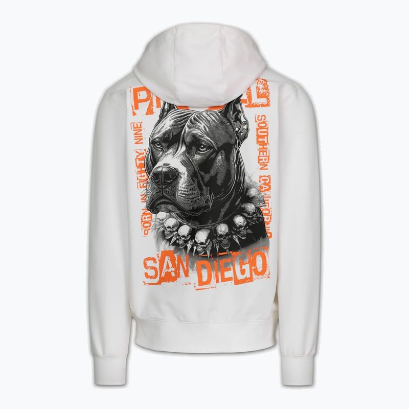 Pánská mikina Pitbull Blacky Sweatshirt Zip Hooded off white 6