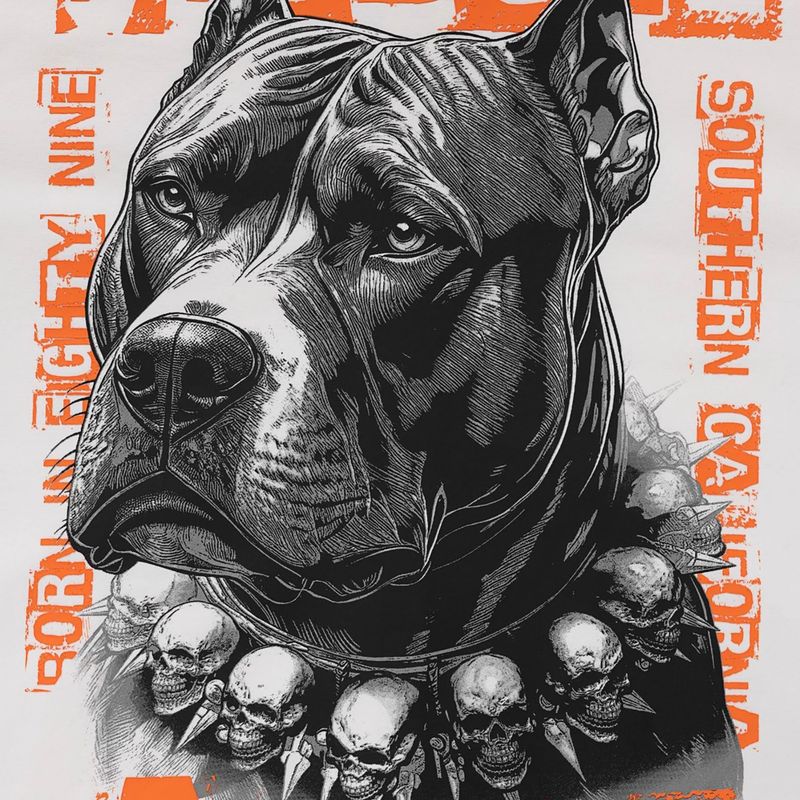 Pánská mikina Pitbull Blacky Sweatshirt Zip Hooded off white 9